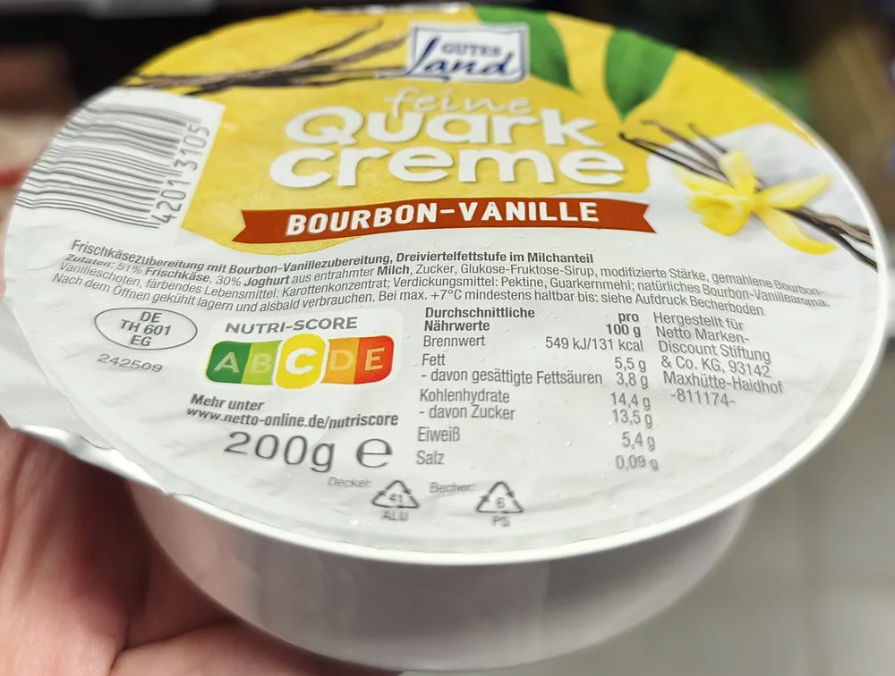 Quark Creme Bourbon-Vanille