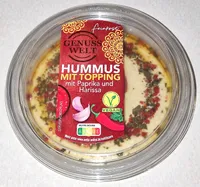 Hummus mit Topping - Paprika & Harissa
