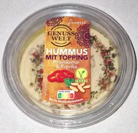 Hummus mit Topping - Pinienkerne & Paprika