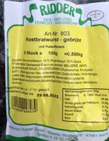 Rostbratwurst gebrüht