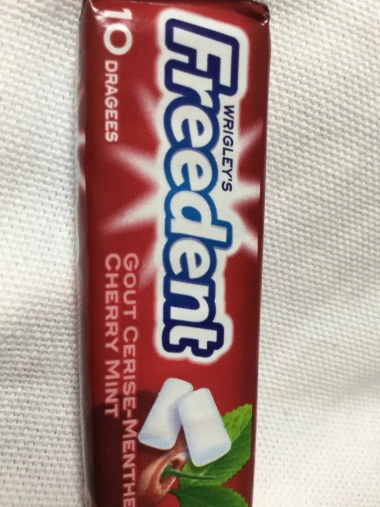 Freedent wrigley's gout cerise-menthe
