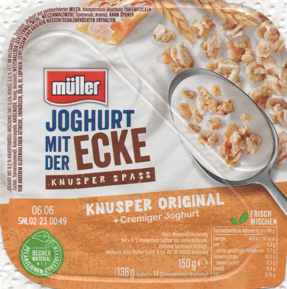 Joghurt mit der Ecke Knusper Original