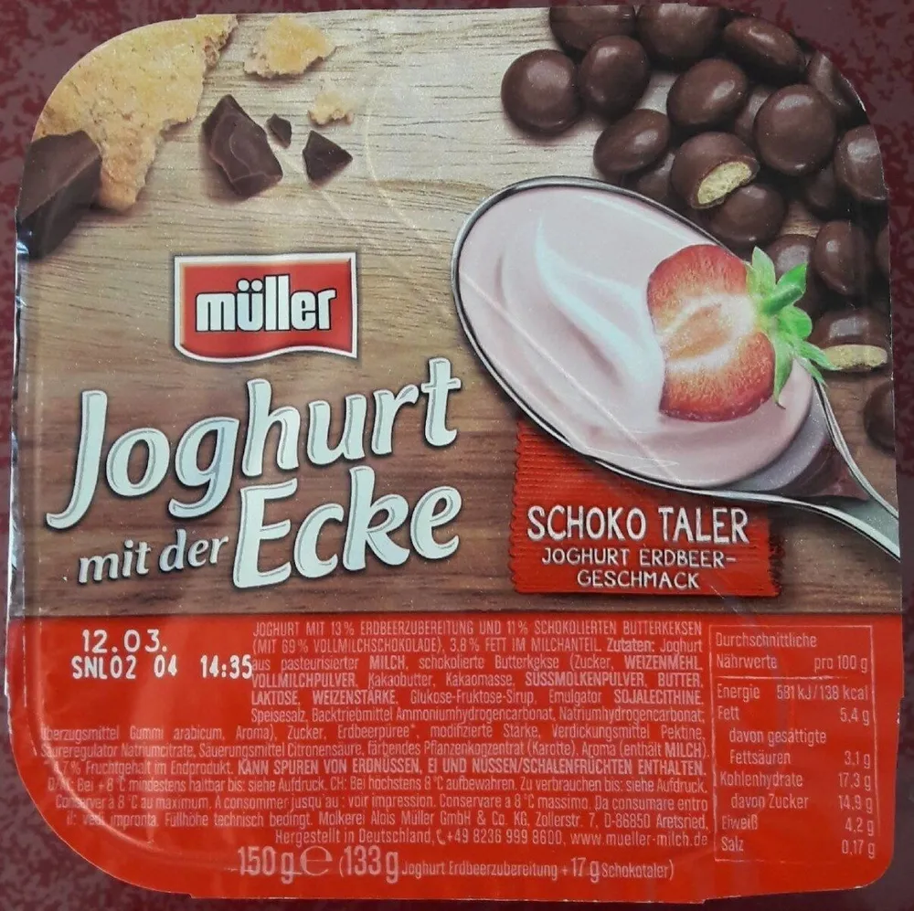 Joghurt mit der Ecke: Schoko Taler