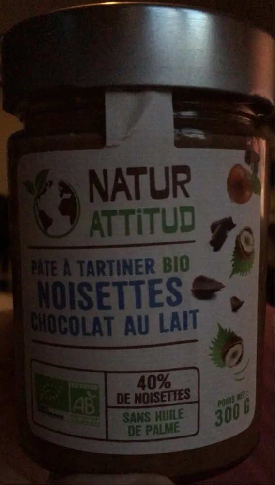 Pâte à tartiner bio noisettes chocolat au lait