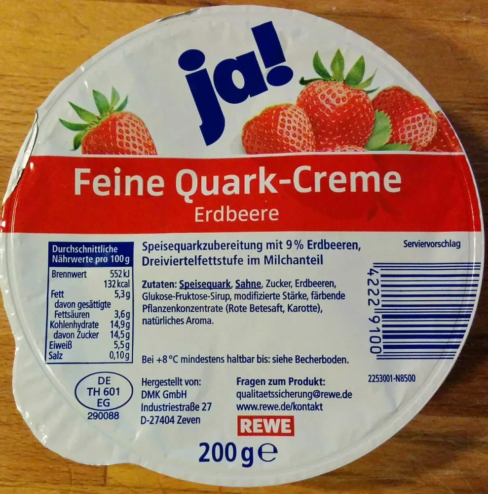 Feine Quark-Creme Erdbeere