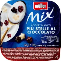Mix yogurt bianco più stelle al cioccolato