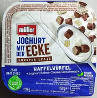 Joghurt mit der Ecke Waffelwürfel + Joghurt Sahne-Geschmack