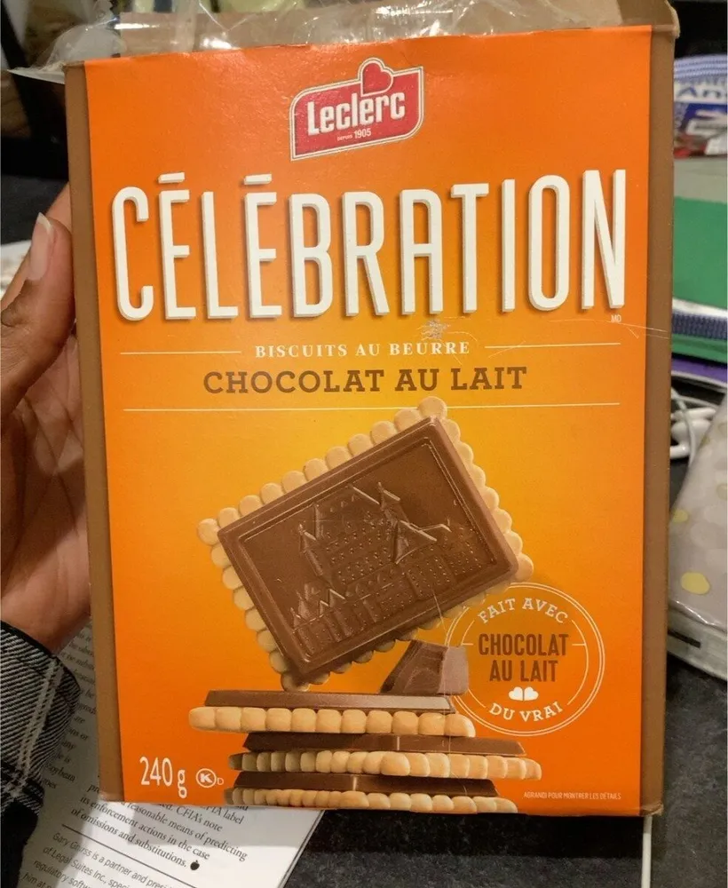 Biscuits au beurre et chocolat au lait - Célébration Leclerc