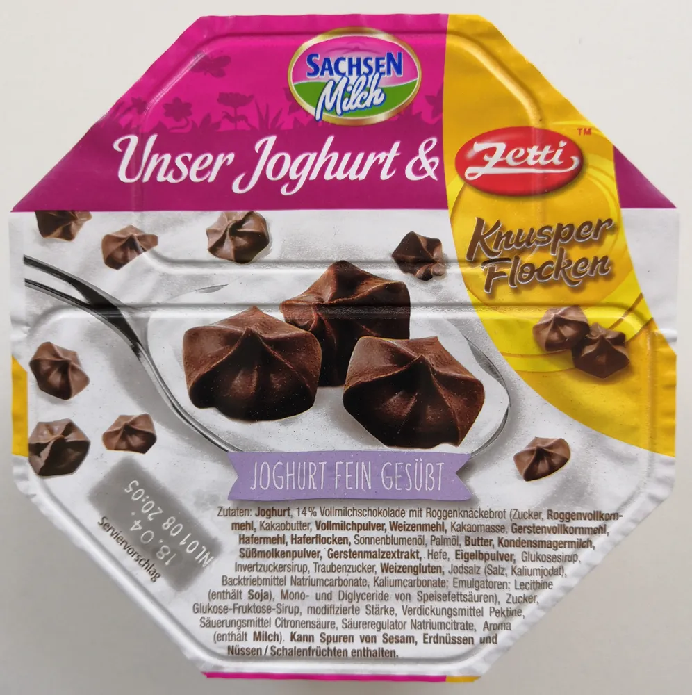Joghurt fein gesüßt mit Knusperflocken