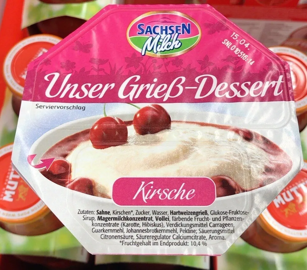 Unser Grießdessert Kirsche