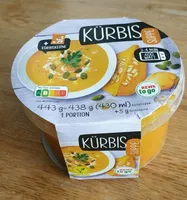 Kürbissuppe mit Kürbiskernen