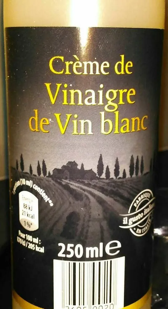 Crème de vinaigre de vin blanc