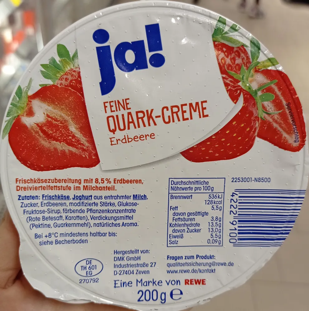 Feine Quark-Crème Erdbeere