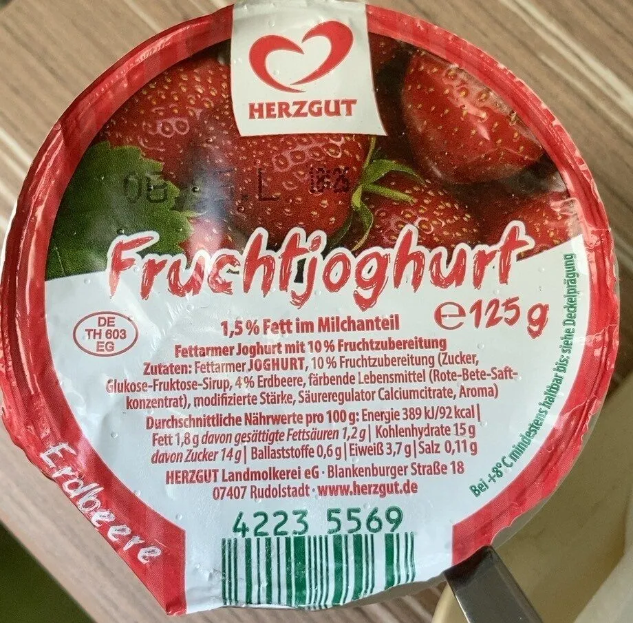 Fruchtjoghurt Erdbeere
