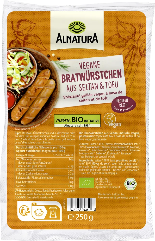 Bratwürstchen vegan (ungekühlt)