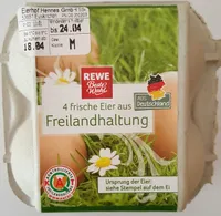 4 frische Eier aus Freilandhaltung