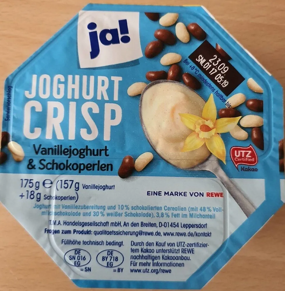 Joghurts Crisp Vanillejoghurt & Schokoperlen