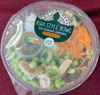 Asia style bowl-reis edamame hähnchen