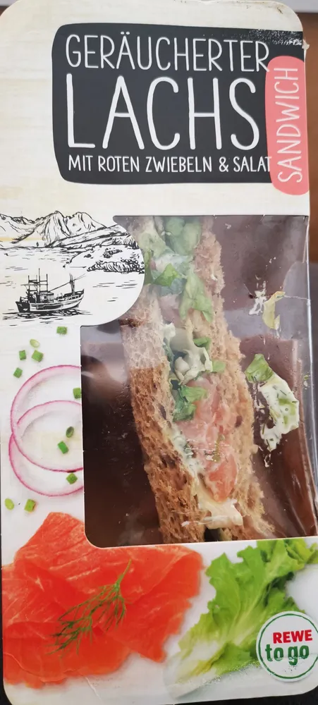 Sandwich geräucherter Lachs