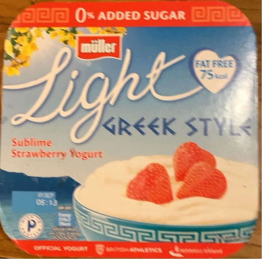 Light Greek style Strawberry yogurt