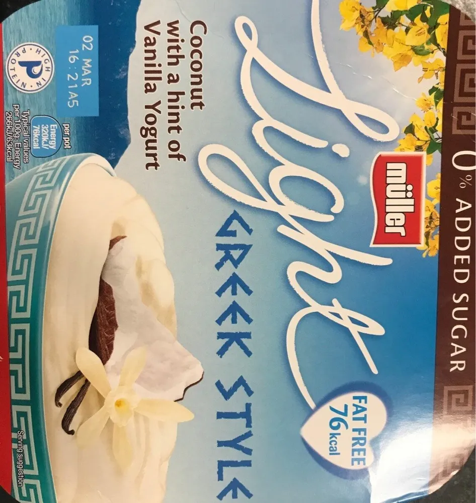 Light greek style yogurt