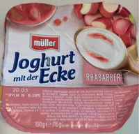 Joghurt mit der Ecke Rhabarber