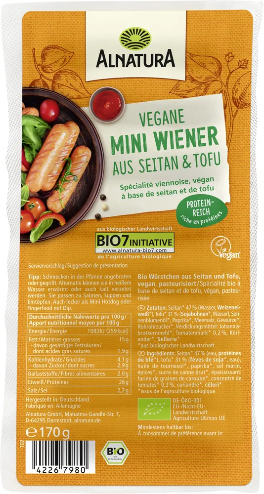 Mini Wiener vegan (ungekühlt)
