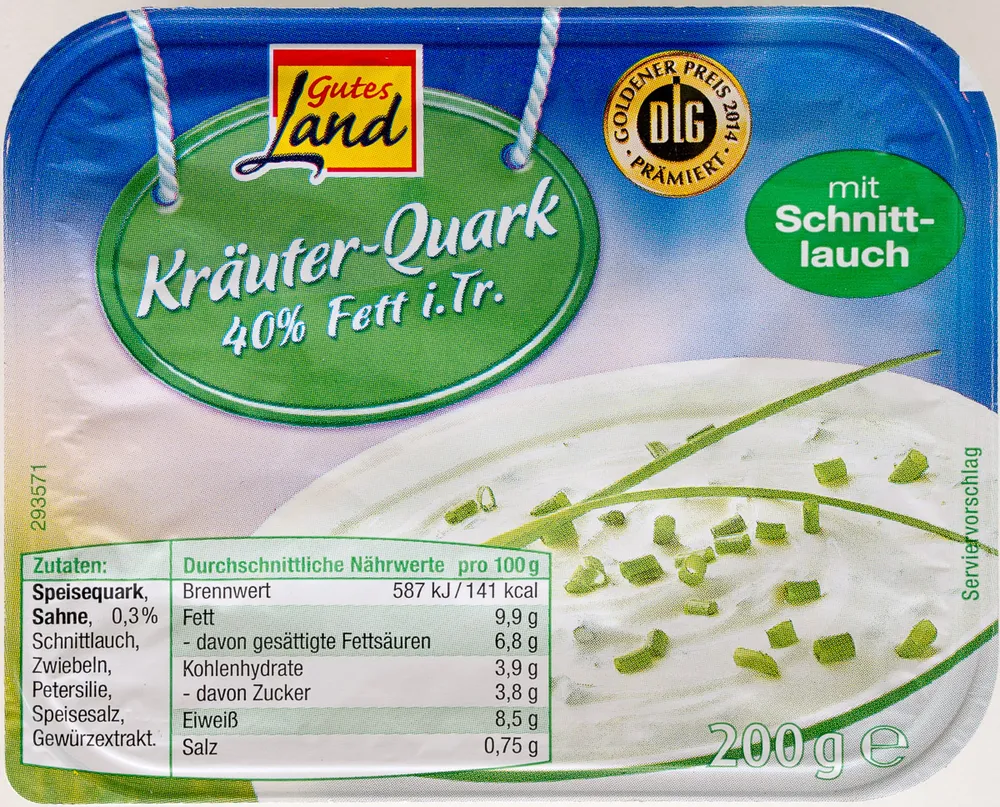 Kräuter-Quark 40% Fett i. Tr.