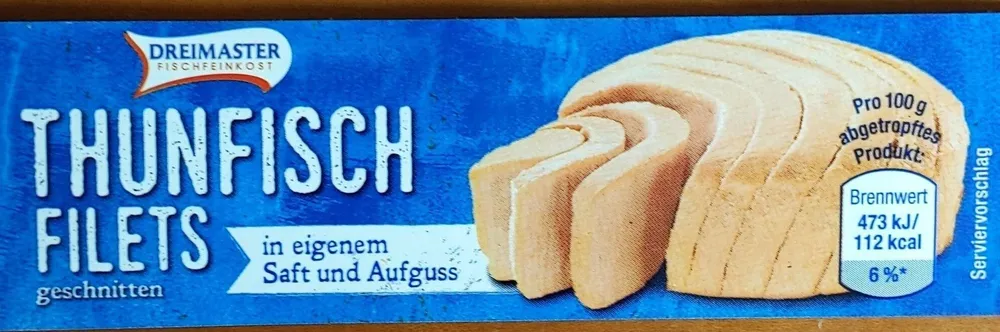 Thunfisch Filets geschnitten