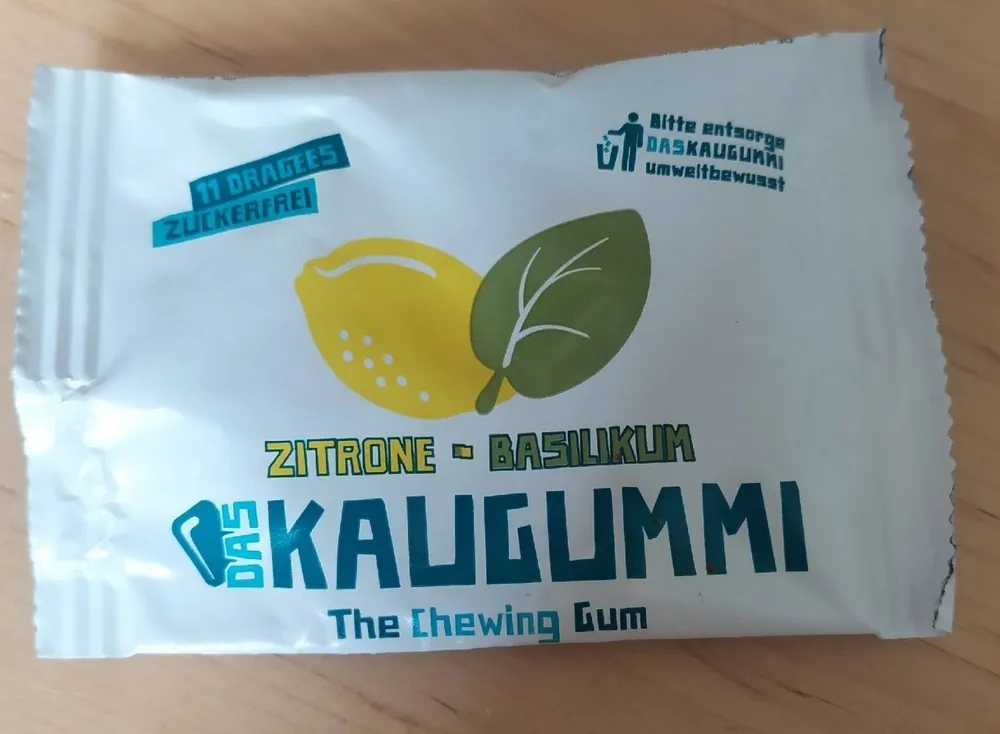 Kaugummi Zitrone Basilikum