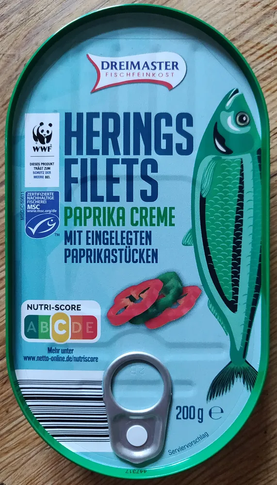 Heringsfilets - Paprika-Creme