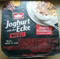 Joghurt mit der Ecke Müsli Honig Pekannuss