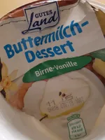 Buttermilch Dessert Birne-Vanille