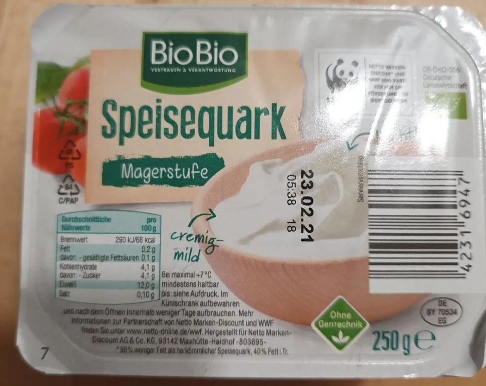 Speisequark Magerstufe Netto