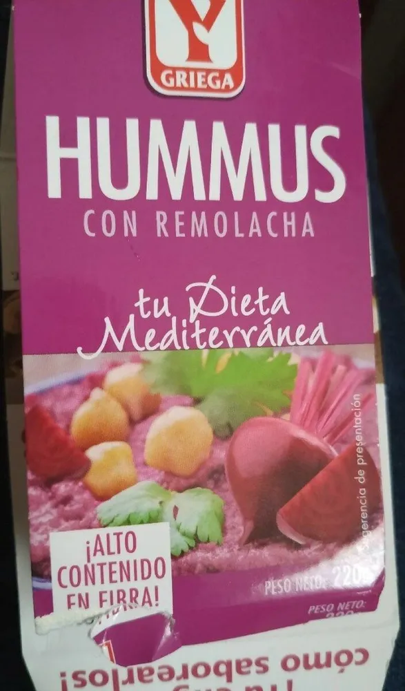 Hummus con remolacha
