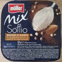 Mix Soffio Mousse di Bianco più Mandorle e Gocce di Cioccolato