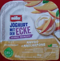 Joghurt mit der Ecke Mango + Mascarpone