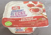 Joghurt mit der Ecke Erdbeere + Mascarpone