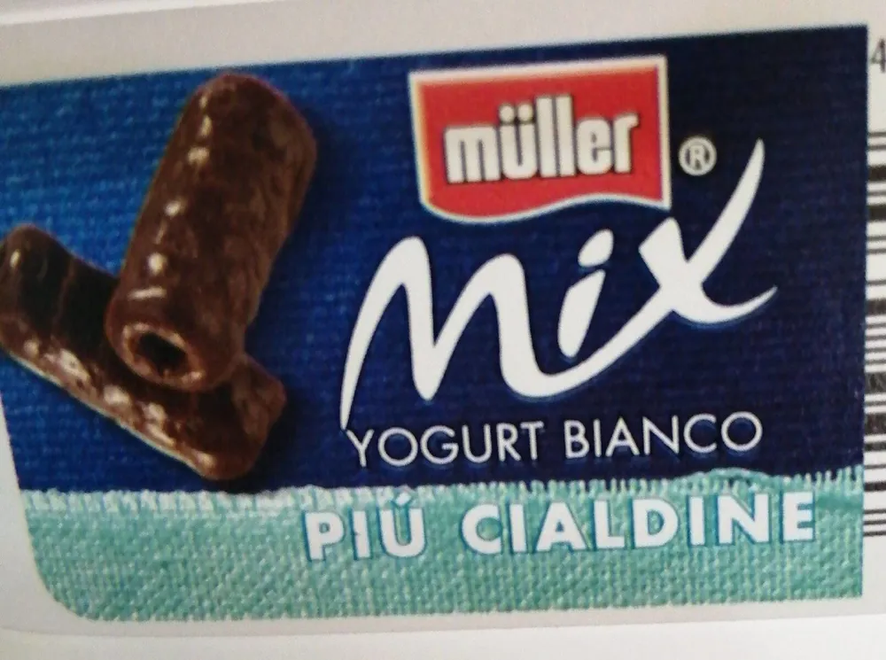 Muller mix yogurt bianco più cialdine al cioccolato