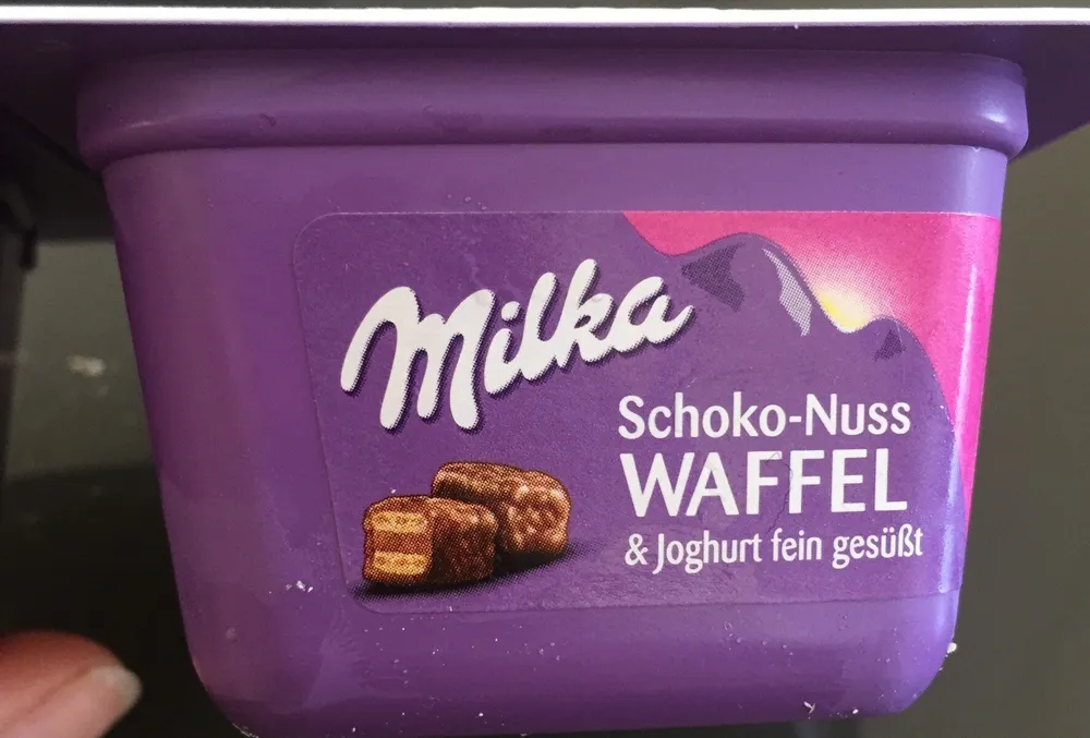 Yoghurt schoko-nuss waffel