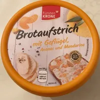 Brotaufstrich mit Geflügel, Ananas und Mandarine