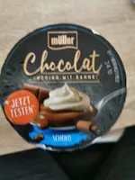 Chocolat pudding mit sahne
