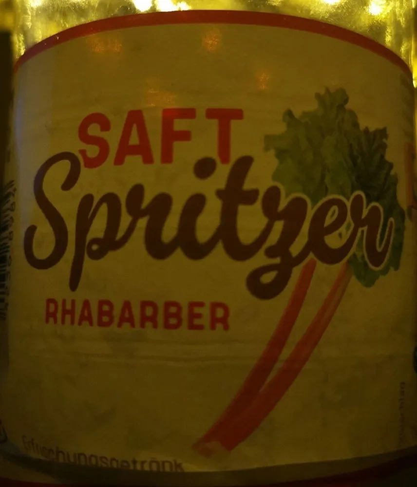 Saft Spritzer Rhabarber