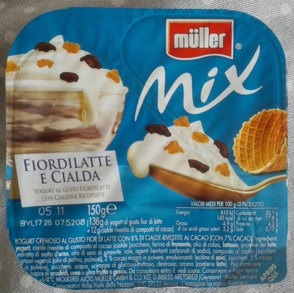 Müller Mix Fiordilatte e Cialda