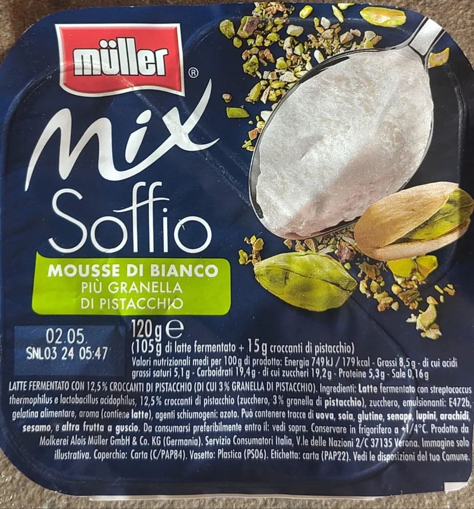 Muller mix soffio al pistacchio