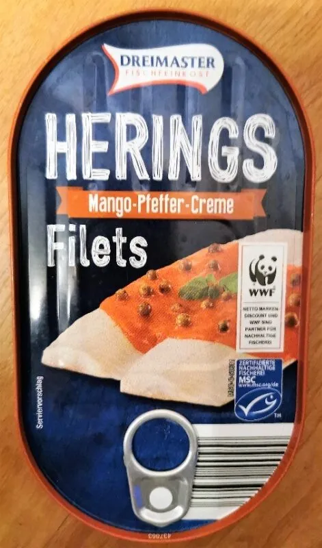 Heringsfilets - Mango-Pfeffer-Creme