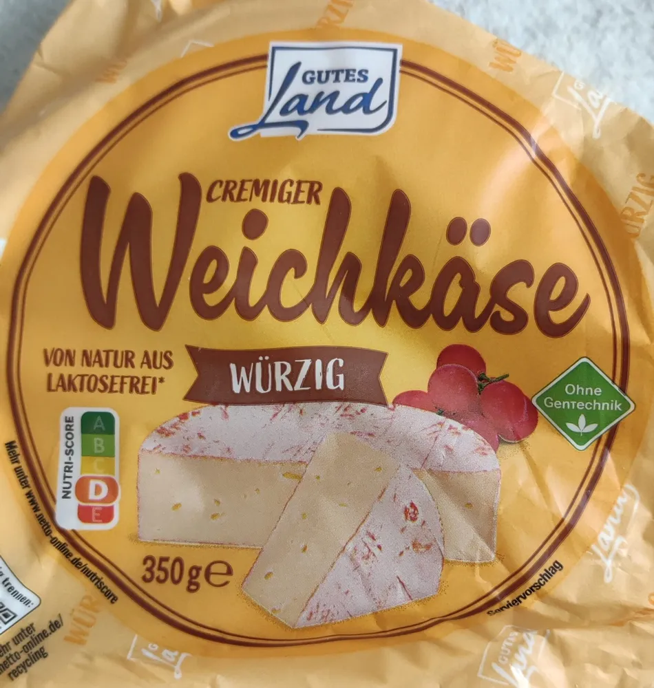 Cremiger Weichkäse würzig, Gutes Land,Netto