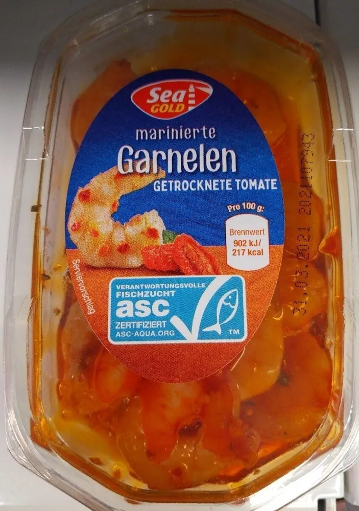 Marinierte Garnelen - Getrocknete Tomate