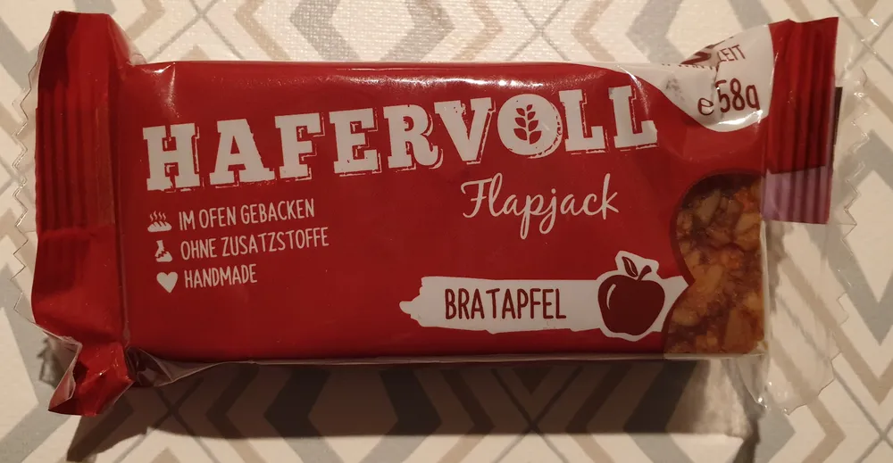 Hafervoll Flapjack Bratapfel