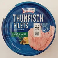 Thunfischfilets geschnitten in Olivenöl